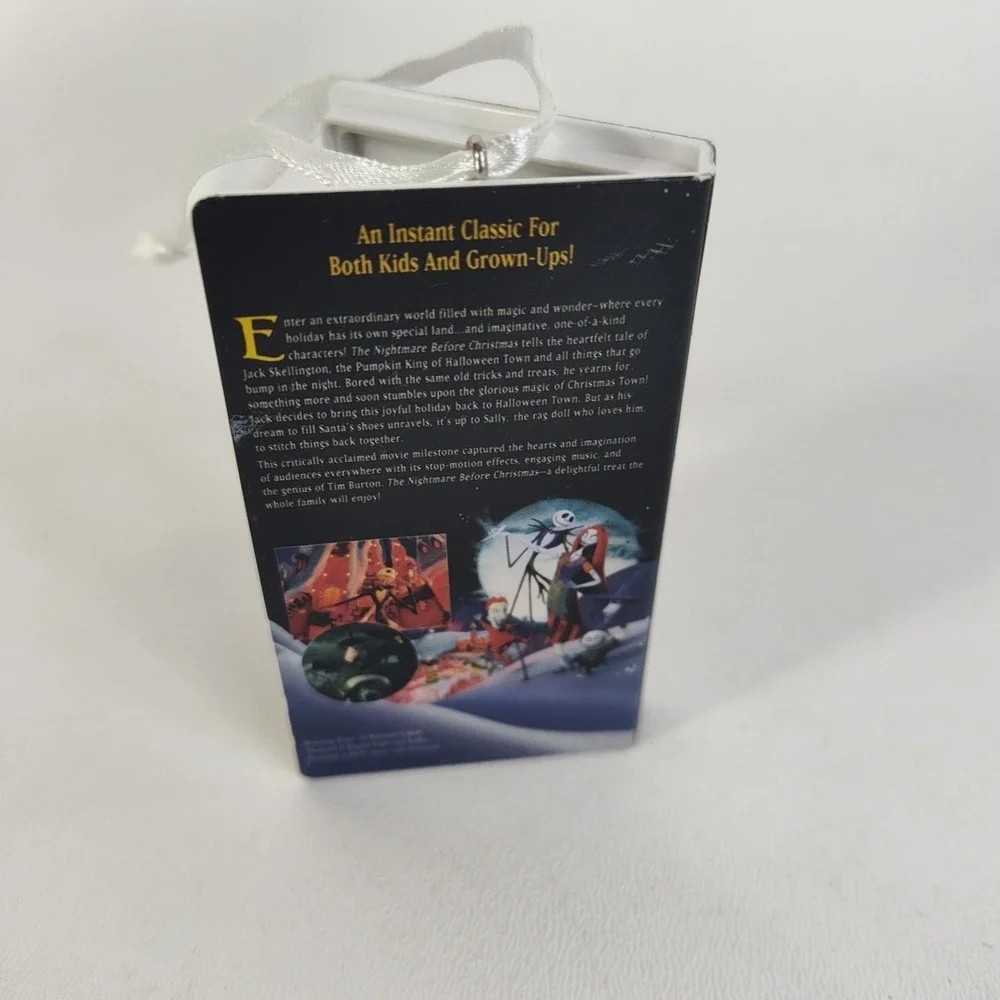 Hallmark Nightmare Before‎ Christmas VHS TAPE ORNAMENT Exclusive